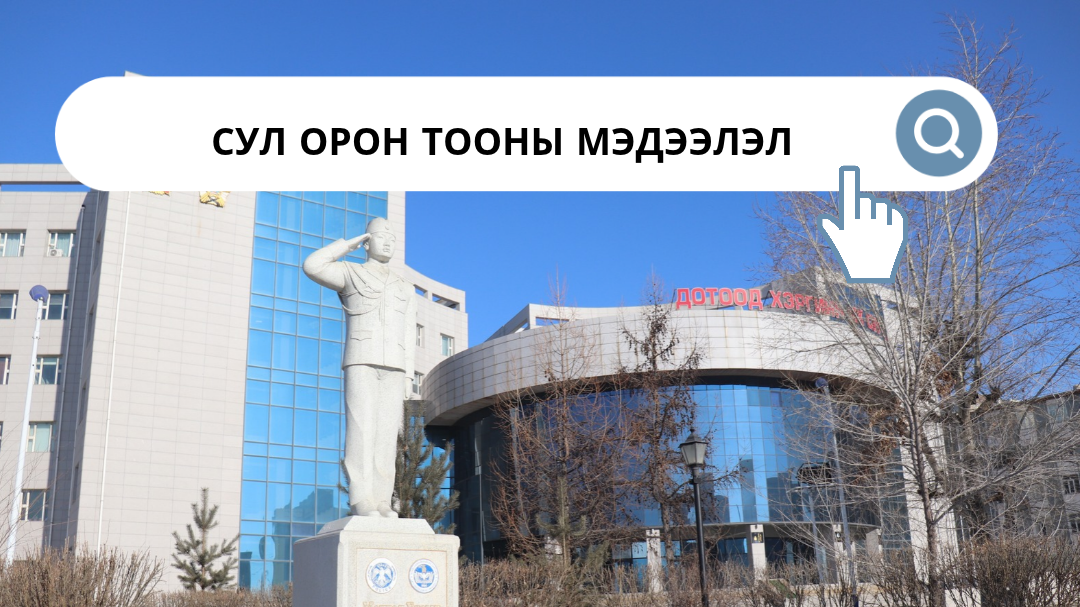 ТӨРИЙН ЖИНХЭНЭ АЛБАН ХААГЧИЙГ ШИЛЖҮҮЛЭХ, СЭЛГЭН АЖИЛЛУУЛАХ СУЛ ОРОН ТООНЫ МЭДЭЭЛЭЛ, ТУСГАЙ ШАЛГАЛТ, ЭЛСЭЛТ ЗОХИОН БАЙГУУЛАХ ЗАР ХҮРГЭЖ БАЙНА